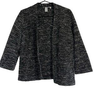 3/4 Sleeve Black & White Open Sweater/Cardigan/Blazer by H&M